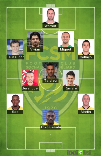 Sochaux 2016-2017 Once tipo
